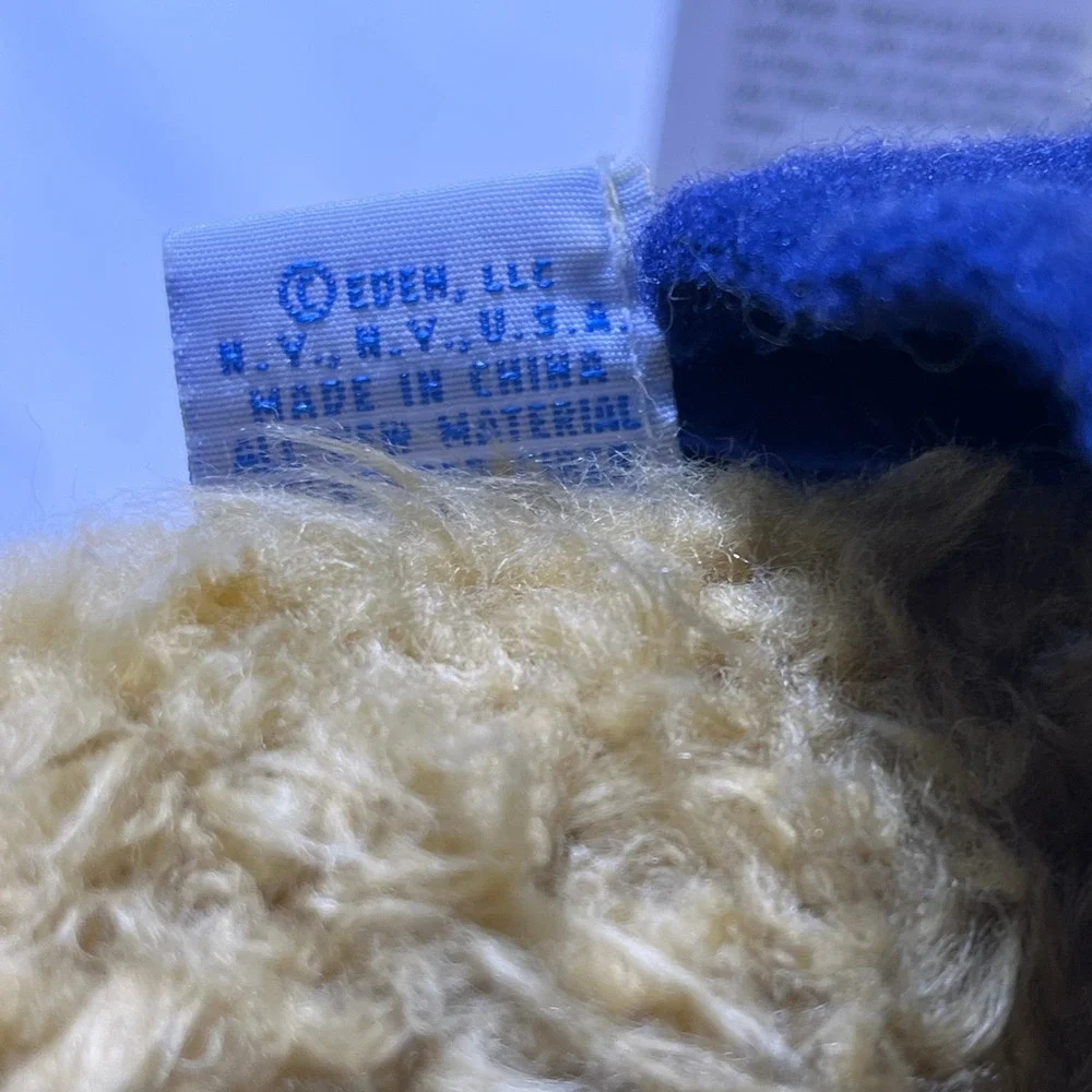 VTG‎ Classic Paddington Bear Plush Toy Yellow Hat Blue Coat Eden Gift